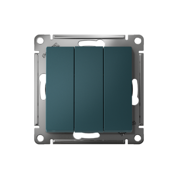 Выключатель 3-кл. СП AtlasDesign 10А IP20 (сх. 1+1+1) 10AX механизм изумруд SE ATN000831