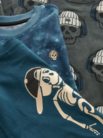 Пижама для мальчика Next K99-115, 3 шт., Синий, Темно-серый