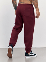 Брюки мужские с начесом "jogger fleece" (вишневый)