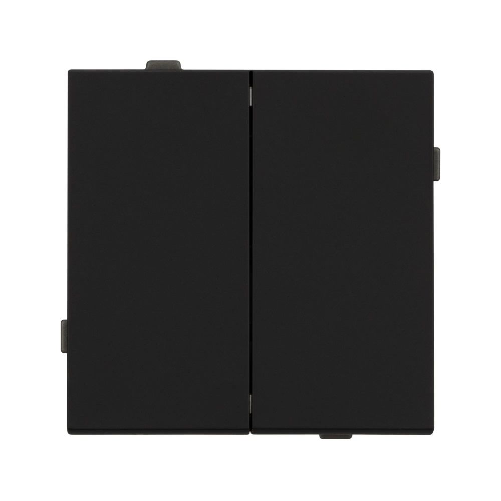 Механизм выключателя двухклавишный непроходной SWT-TENDO-MK02-SFPL-BK (230V, 10A) (Arlight, Матовый черный) 054544