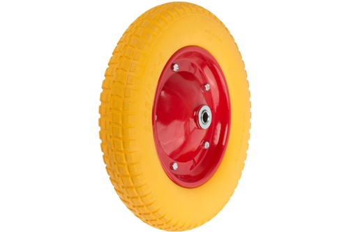 Колесо запасное полиуретановое 380х90x230 мм для тачки 77557 ( PU 4,80"/4,00"-8" ) ( посадка ширина 90 мм, диаметр 20 мм ) FIT 775