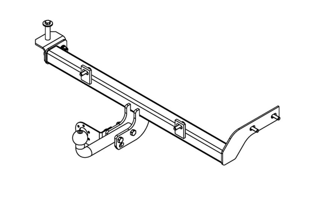 Фаркоп для Lada Granta рестайлинг седан/универсал 08/2018-. Тип шара: A. Нагрузки: 1100/75 кг, VAZ-69