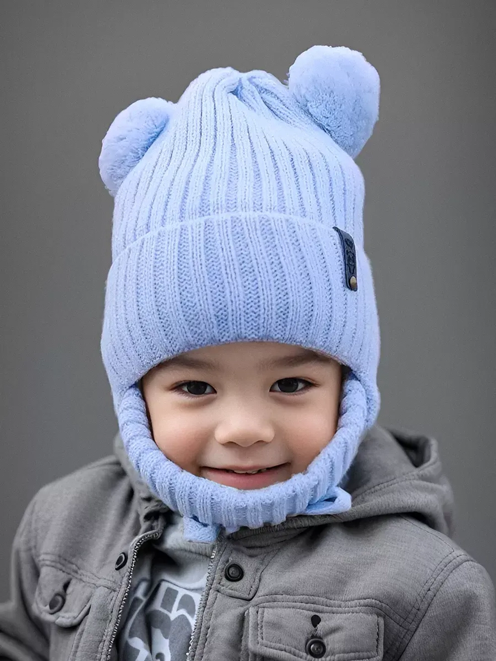 Шапка для мальчика со снудом осенняя