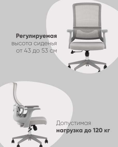 Кресло офисное TopChairs Argo серый