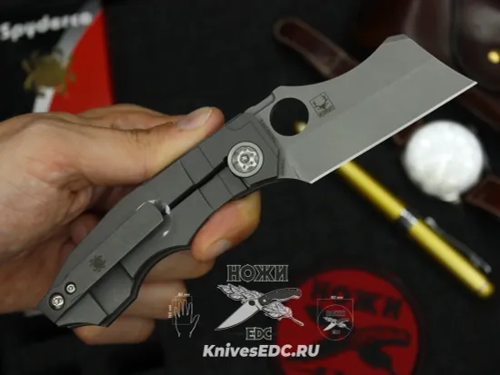 Складной нож Spyderco "Stovepipe" C260TIP - рукоять титан, клинок CPM-20CV