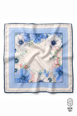 8442 Платок женский (голубой принт)