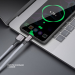 Дата-кабель Magneto, USB-A - USB-C, 1.5м, 5A, серый