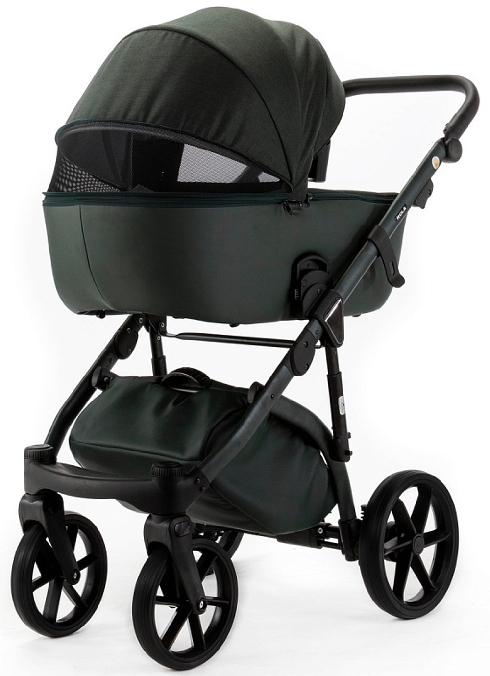 Детская коляска Adamex Nola Natura 2 в 1 N-12-FOREST (Т.ЗЕЛЕН + Т.ЗЕЛЕН. КОЖА)