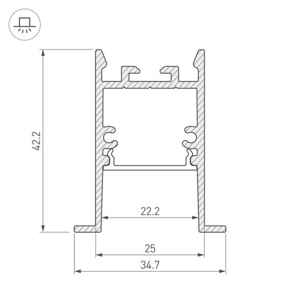 Профиль Arlight SL-Comfort-3542-F-2000 Anod Black 031765