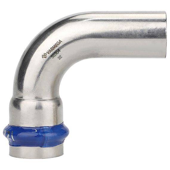 Угольник VARMEGA 90гр. однораструбный Inox Press 28x28a