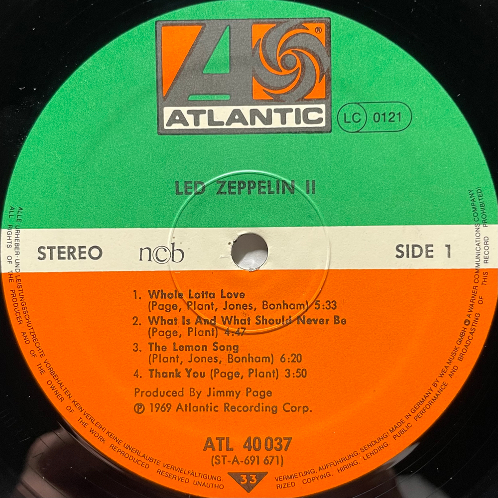 Led Zeppelin ‎– Led Zeppelin II (Скандинавия)