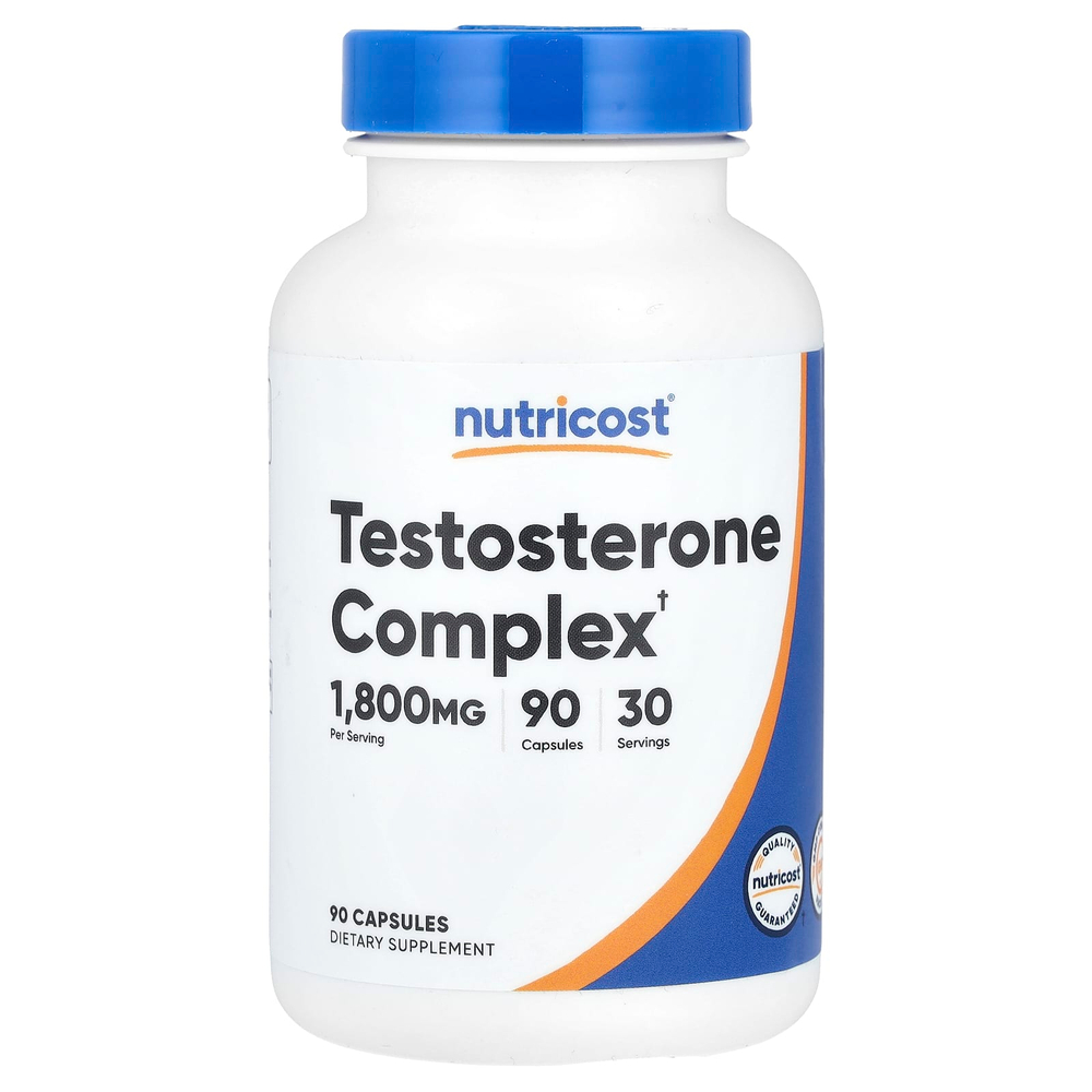 Nutricost, тестостероновый комплекс, 1800 мг, 90 капсул (600 мг в 1 капсуле)