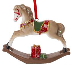 GAEM Фигурка декоративная подвесная "Лошадка-качалка", L10 W2,5 H9 см, 3в.