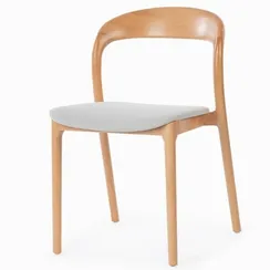 Стул Esse Soft, бук, светло-серое сиденье