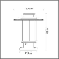 Уличный наземный низкий светильник Odeon Light 4047/1B