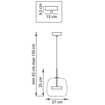 Подвес 18W 3000K 804018 золото/дымчатый Cupola Lightstar