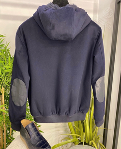 Бомбер Loro Piana с мехом со вставками кожи крокодила