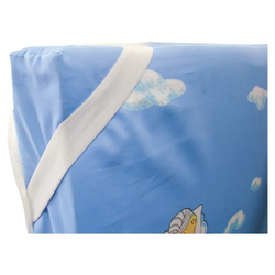 Наматрасник для детской кроватки 125х65 см из ПВХ клеёнки, голубой