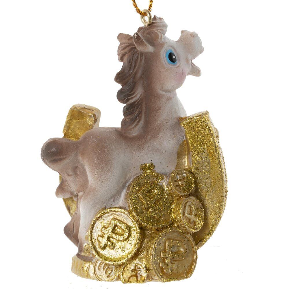 GAEM Фигурка декоративная подвесная "Лошадка", L5 W3 H7,5 см, 6в.