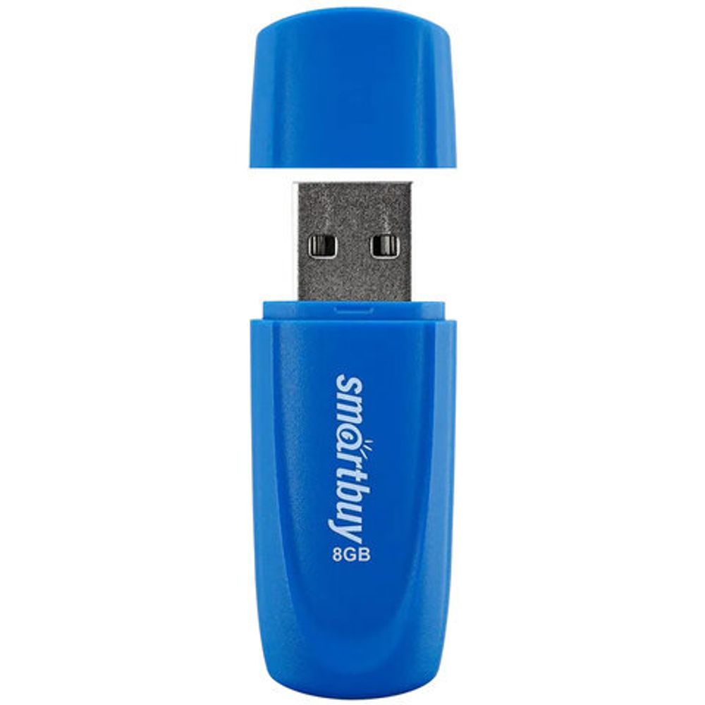 Флеш-диск 8 GB SMARTBUY Scout USB 2.0, синий, SB008GB2SCB