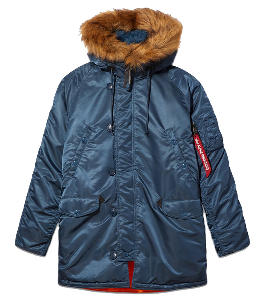 Парка Alpha Industries N-3B Slim Fit Slate Blue (Голубой)
