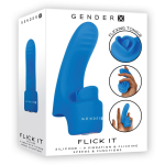 Вибронасадка на палец Gender X Flick It, подвижный язычок, 8,3 см