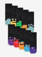 Носки хлопковые для мальчика Next T60-380, 10 шт., Черный