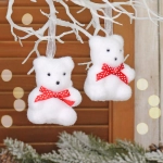 Подвеска «Милые медвежата» (набор 2 шт), Белый