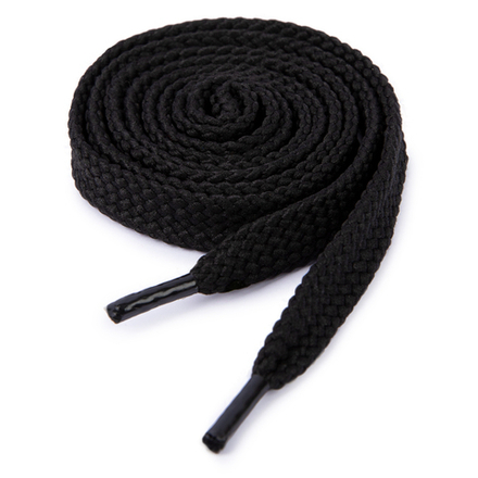 Шнурки для обуви, т.5, цв.черный, 100% полиэфир, 1 пара