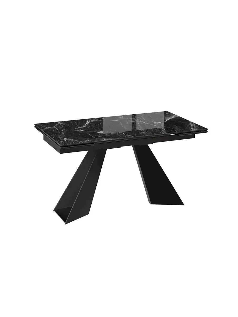 Стол кухонный Черный муар мрамор140(200)х80х77 см