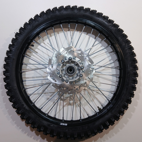 Колесо переднее в сборе с тормозным диском 80/100-21 под ось Ф15мм Мотоцикл BSE Z3