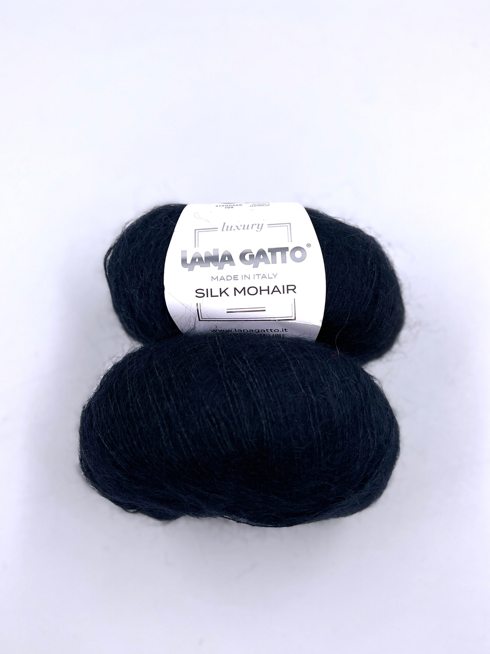 Lana Gatto супер кид мохер 75%, шелк 25% , 212 м в 25 г черный