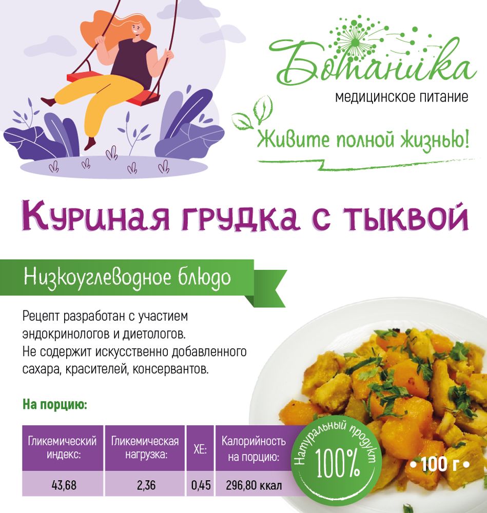 Куриная грудка с тыквой