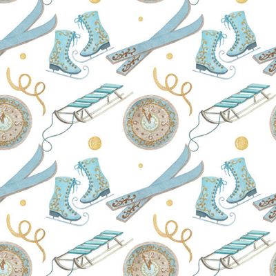 Зимний спорт: лыжи коньки, санки