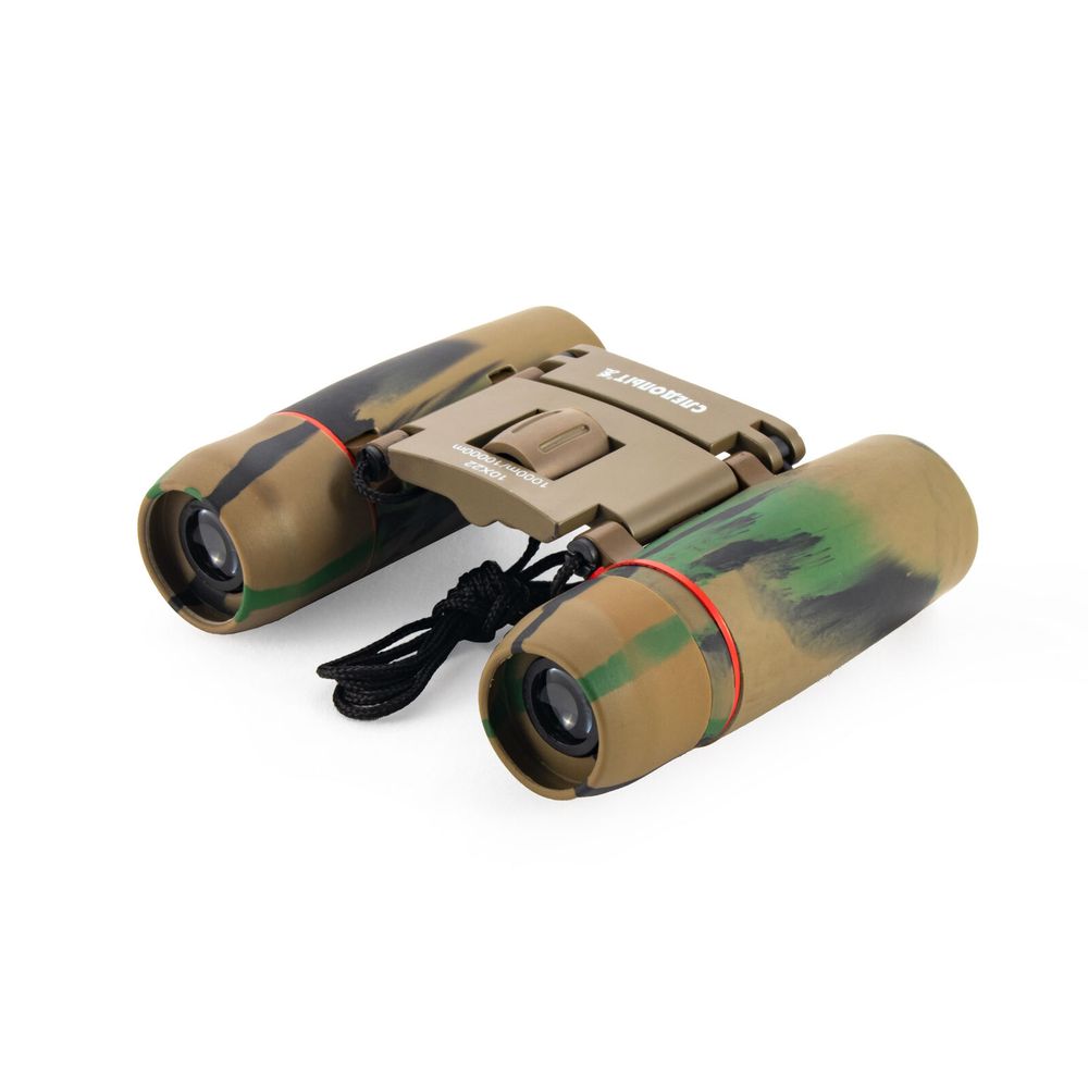 Бинокль &quot;СЛЕДОПЫТ&quot;, 10х22, 3-х цветный камо, 62*45*92 мм, 158 гр., в чехле/50/