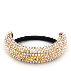 резинка со вставкой россыпь цирконов, золото