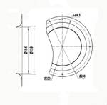 Диффузор для центробежного вентилятора диаметр 220 мм., аналог 09609-2-4013 ebmpapst