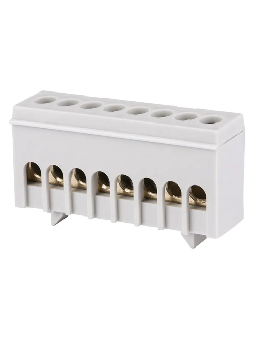 Шина "L" "фаза" в сером изоляторе на DIN-рейку 6x9мм 8 групп TDM 1 шт (SQ0801-0210)