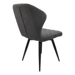 Стул "Монро" (арт. 338), велюр Бренди В28 антрацит, ножки черные