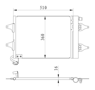 Kular - 16200-KLR - Condenser, air conditioning