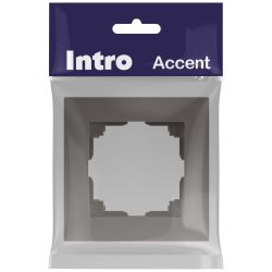 Рамка для розеток и выключателей Intro Accent 6-501-09 на 1 пост, СУ, титан