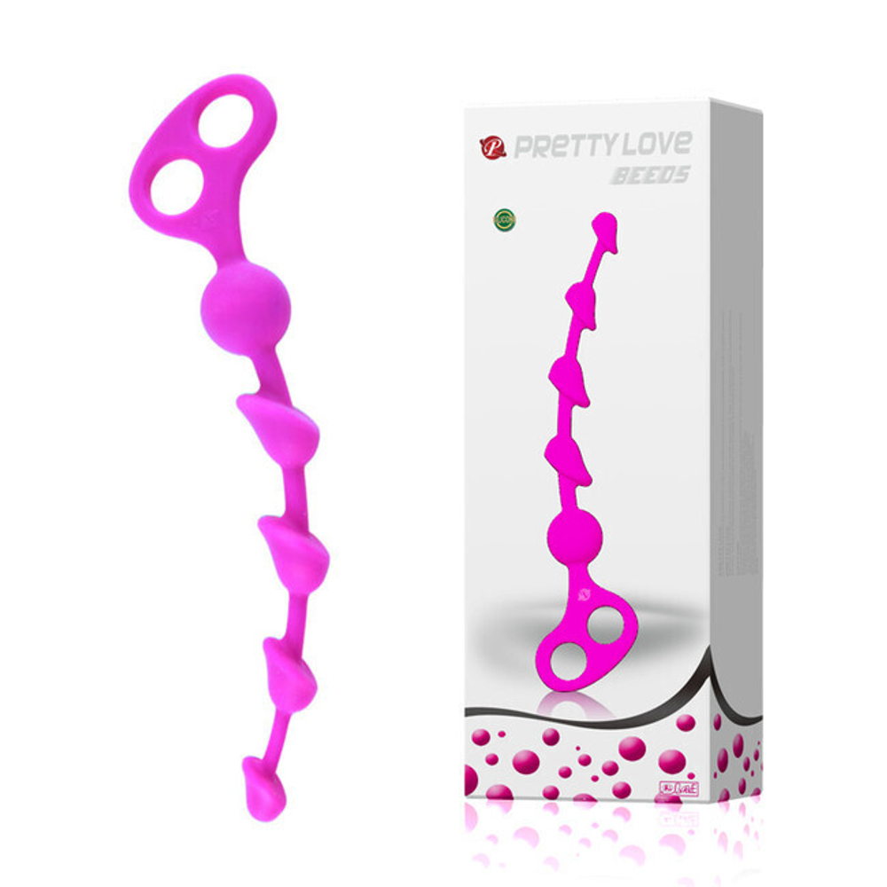 Силиконовый стимулятор ануса Pretty Love Beeds (Цвет: фуксия)
