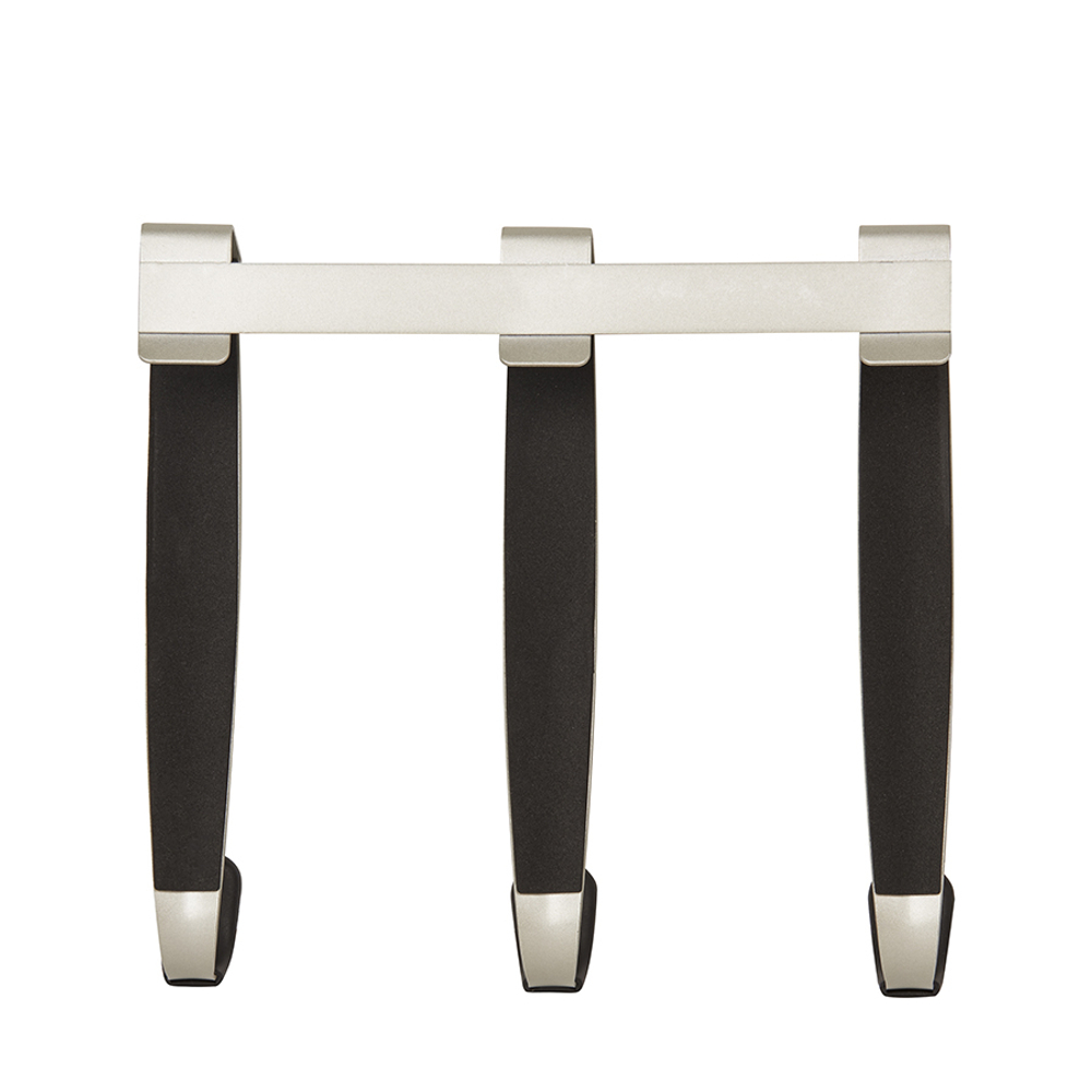 Вешалка надверная schnook, 23 см, черная-никель, 3 крючка