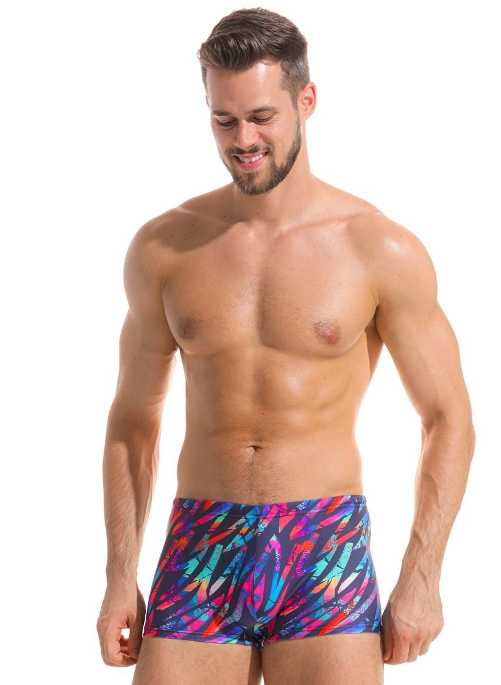 Яркие пляжные боксеры с принтом (Размер: XL) (Цвет: разноцветный)