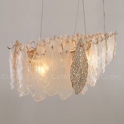 Люстра Cloyd SENEGAL-B C10 / шир. 99 см - с золотыми листьями - золото (арт.11173)