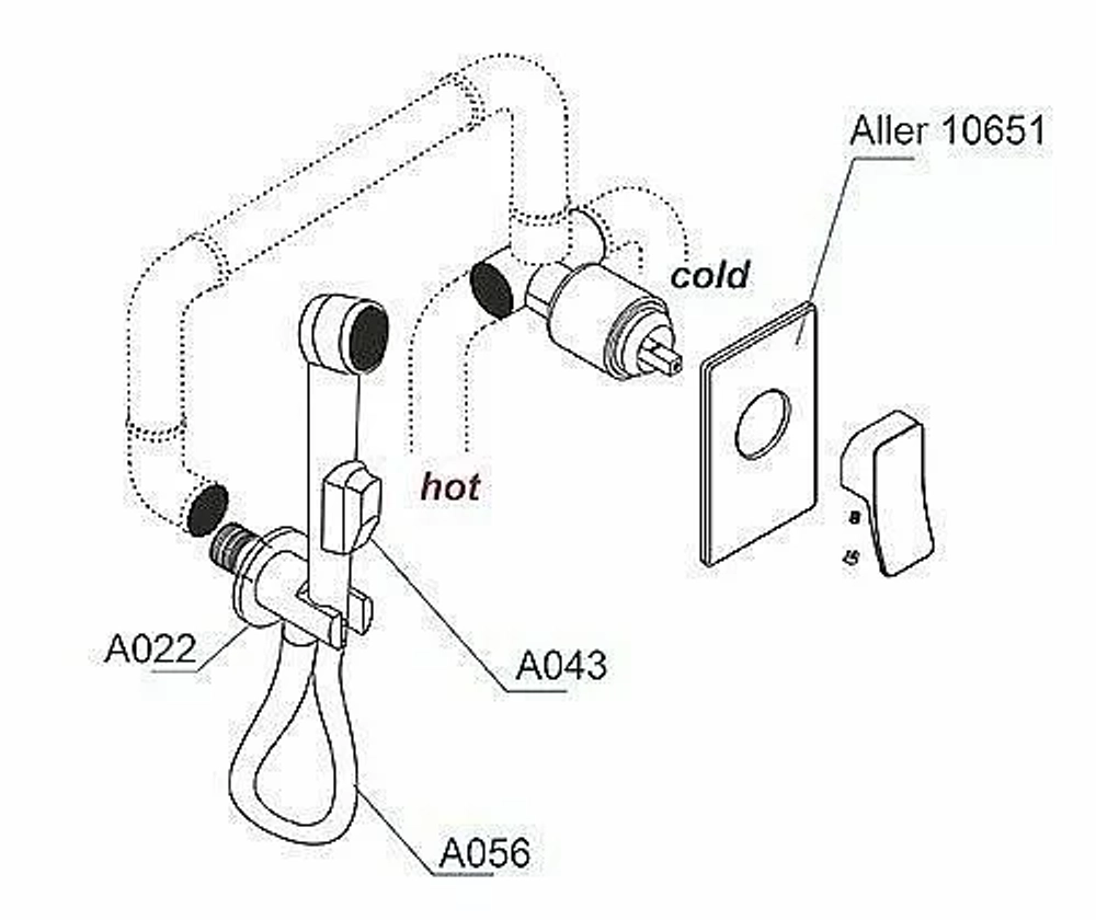 Гигиенический душ WasserKRAFT Aller A010656 хром