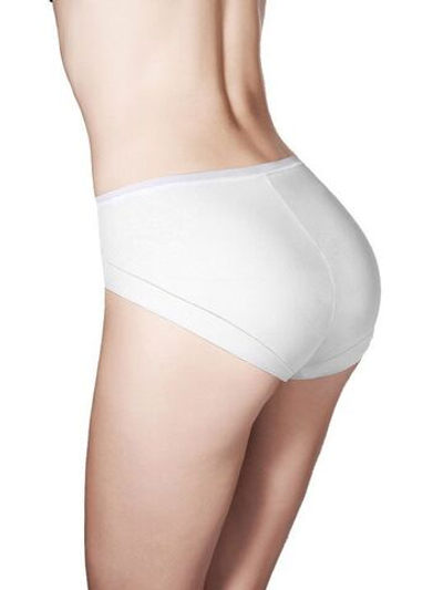 Трусики-слип со средней линией талии Cotton Band (Размер: M) (Цвет: белый)