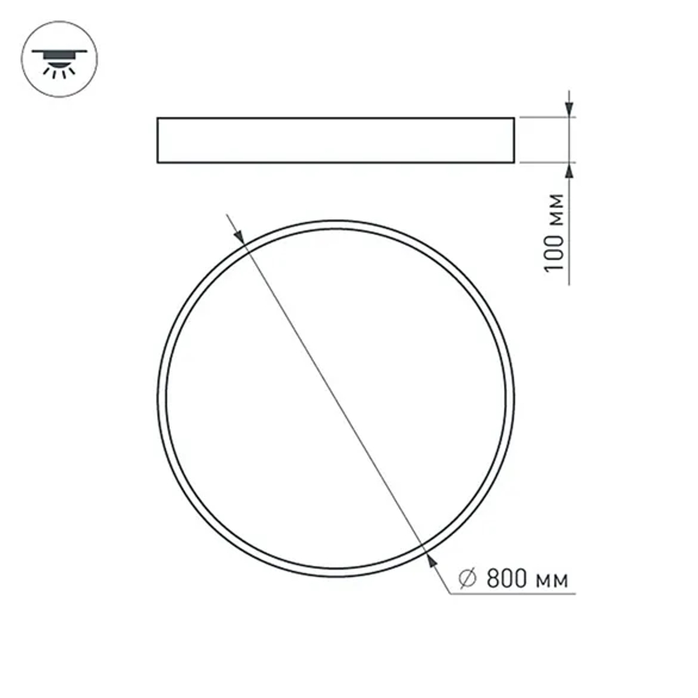 Светильник SP-TOR-PILL-PRISM-R800-94W Day4000 (WH, 100 deg, 230V) (Arlight, IP20 Металл, 3 года) 022133(4)