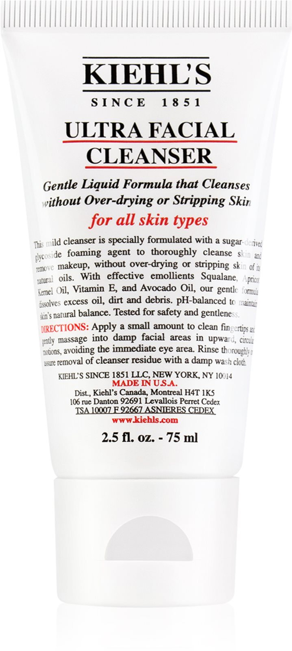 Kiehl's Ultra Facial Cleanser - нежный очищающий гель для всех типов кожи /   75  ml  / GTIN 3605975099676