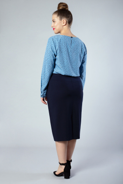 Юбка прямая 1140он-65, Тёмно тёмно син #70ТТСи011140он-65